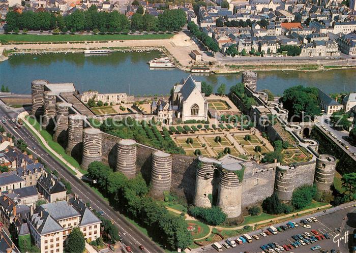 Angers Le chateau Vue aerienne