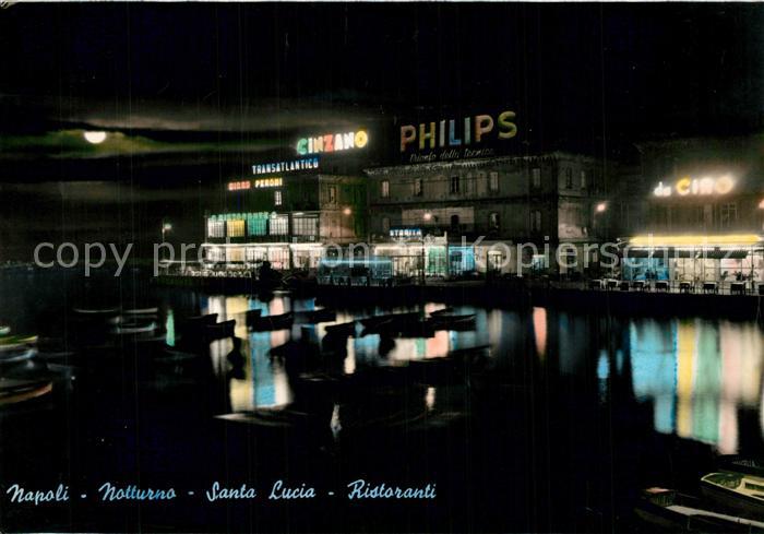 Napoli Neapel Santa Lucia Ristoranti notturno