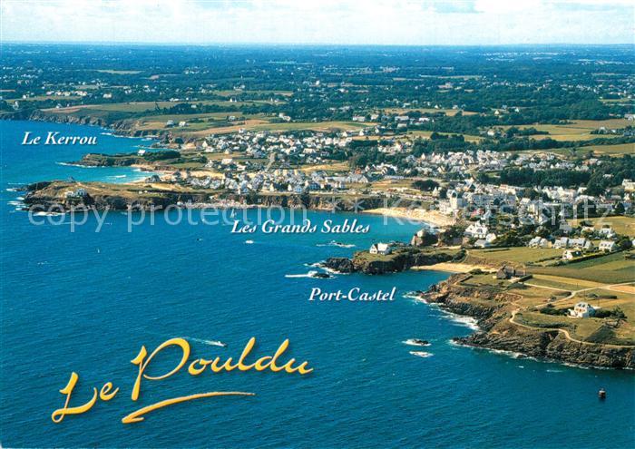 Le Pouldu Le Kerrou Les Grands Sables Port Castel vue aérienne
