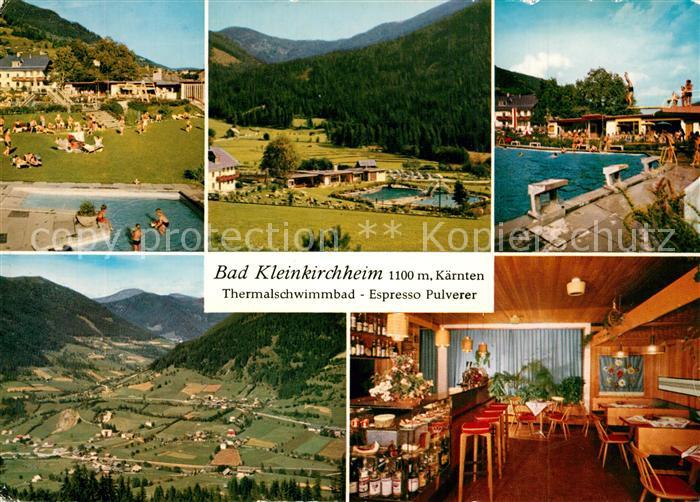 Bad Kleinkirchheim Kaernten Thermalschwimmbad Cafe Restaurant Landschaftspanoram