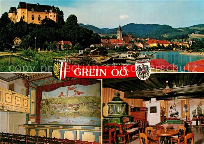 Grein Donau Oberoesterreich Schiffsanleger Stadttheater Kaffee Blumenstraeussl B