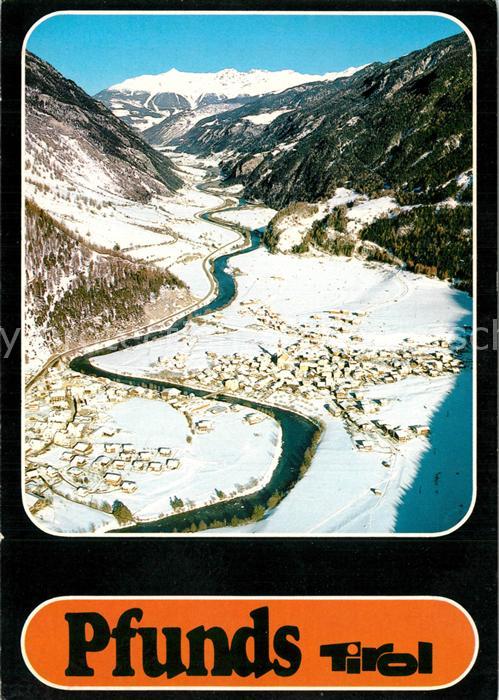 Pfunds Panorama Oberinntal Blick gegen Kaunergrat Fliegeraufnahme