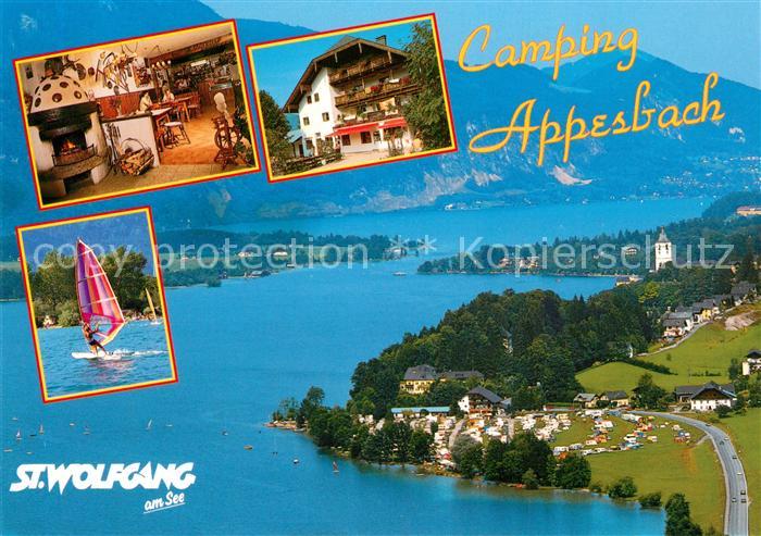 St Wolfgang Salzkammergut Camping Appesbach am Wolfgangsee Fliegeraufnahme