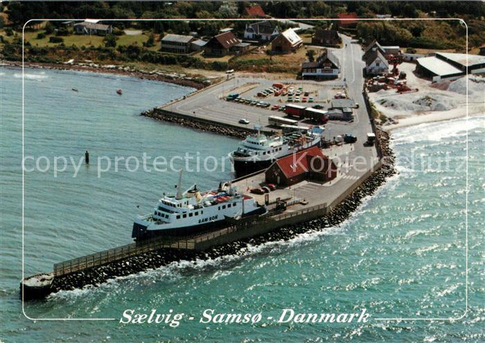 Saelvig Hafen Faehren Fliegeraufnahme