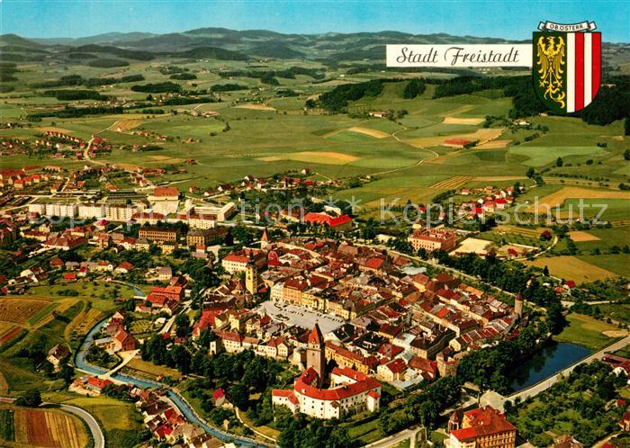 Freistadt Muehlviertel Mittelalterliche Stadt mit Befestigungsanlagen Fliegerauf