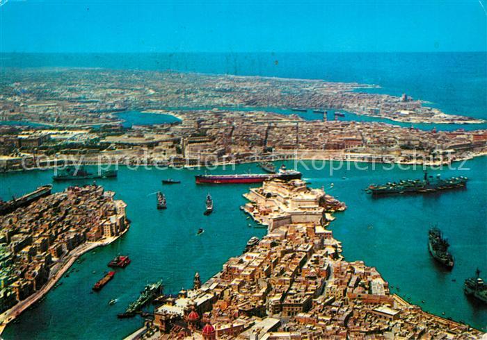 Malta Grosser Hafen Fliegeraufnahme
