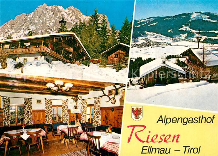 Ellmau Tirol Alpengasthof Riesen Wintersportplatz am Wilden Kaiser Kaisergebirge