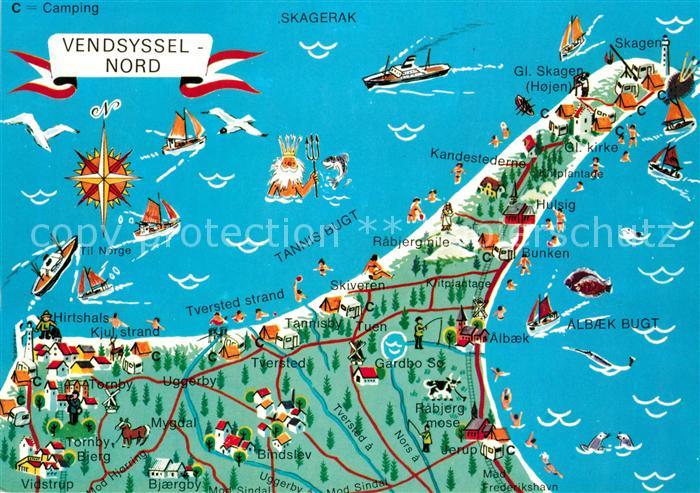 Vendsyssel Danmark Halbinsel Landkarte