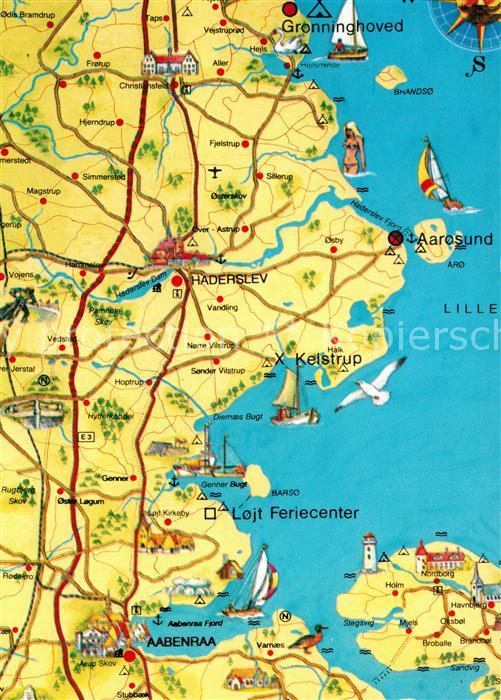 Sonderjylland Ostkueste Landkarte