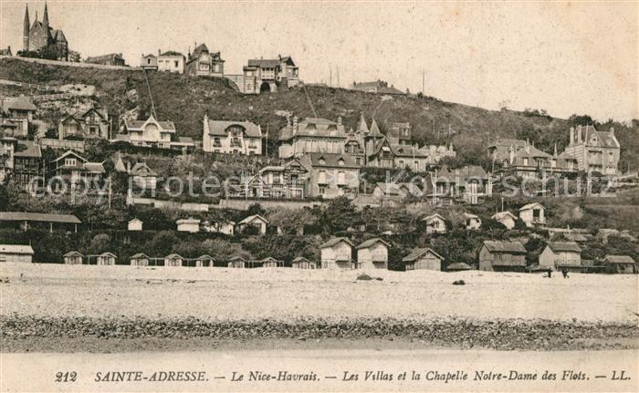 Sainte-Adresse Le Nice Havrais Les Villas et la Chapelle Notre Dame des Flets