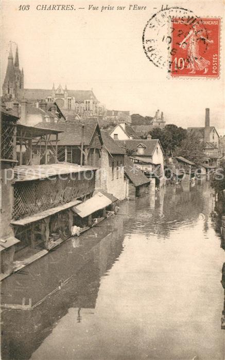 Chartres 28 Vue prise sur l'Eure