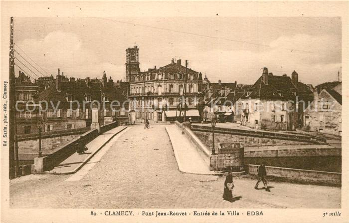 Clamecy Nievre Pont Jean Rouvet Entree de la Ville