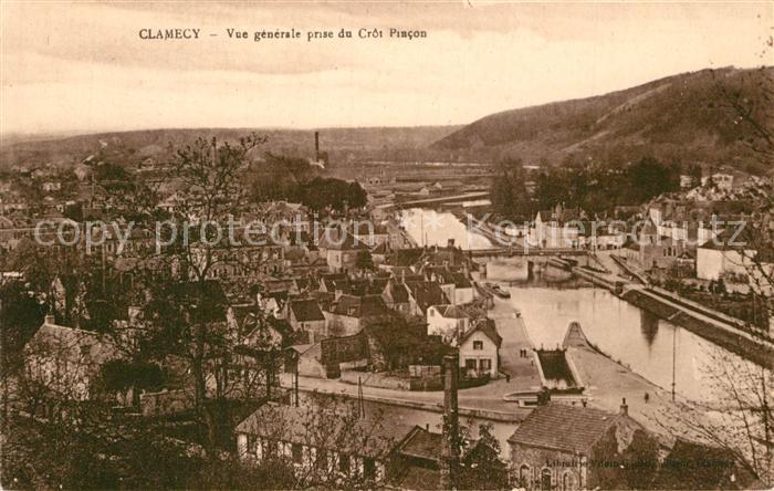 Clamecy Nievre Vue generale prise du Crot Pincon