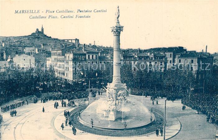 Marseille Bouches-du-Rhone Place Castellane Fontaine Cantini