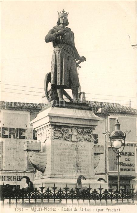 Aigues-Mortes Gard Statue de St Louis
