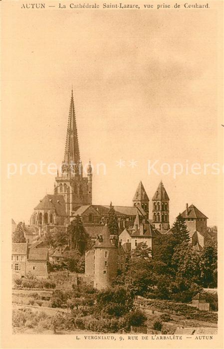 Autun La Cathedrale Saint Lazare vue prise de Couhard