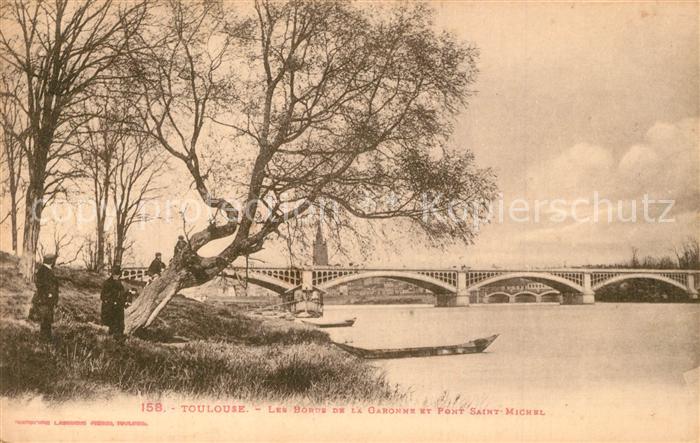 Toulouse Haute-Garonne Les Bords de la Garonne et Pont Saint Michel