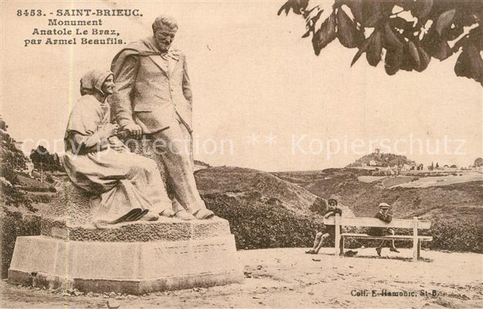 Saint-Brieuc Cotes-d Armor Monument Anatole Le Braz par Armel Beaufils