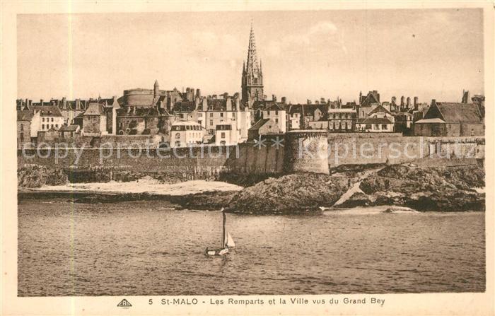 Saint-Malo 35 Les Remparts et la Ville vus du Grand Bey
