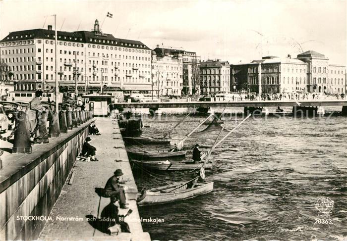 Stockholm Norrstroem och Soedra Blakoholmskajen