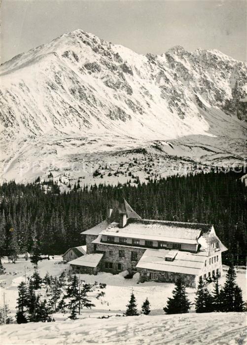 Tatry Vysoke Gebirge Schronisko na Hall Gasienicowej w glebi Zolta Turnia