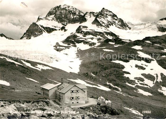 Wiesbadener Huette mit Piz Buin