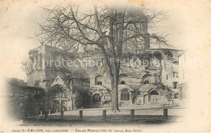 Saint-Emilion Eglise Monolitze IXe siècle monument hi