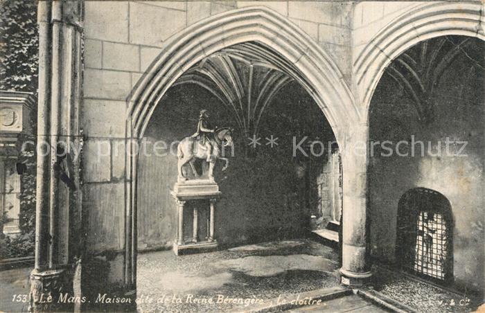 Le Mans Sarthe Maison dite de la Reine Bérengère le cloître