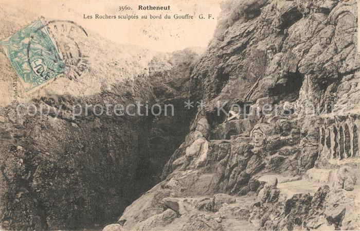 Rotheneuf Les Rochers sculptés au bord du Gouffre