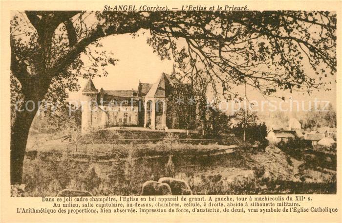 Saint-Angel Correze Eglise et le Prieuré