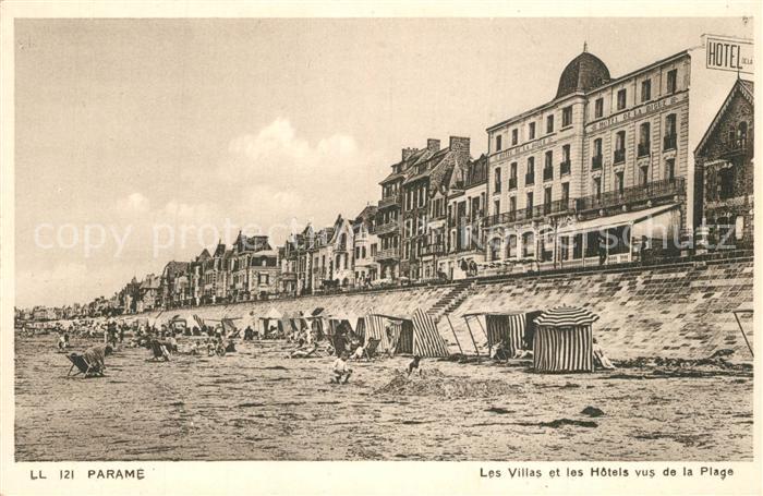 Parame Les villas et les hôtels vus de la plage