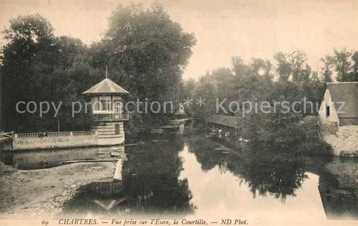 Chartres 28 Vue prise sur l'Eure la Courtille