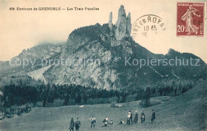 Grenoble Les Trois Pucelles Montagnes Paysage