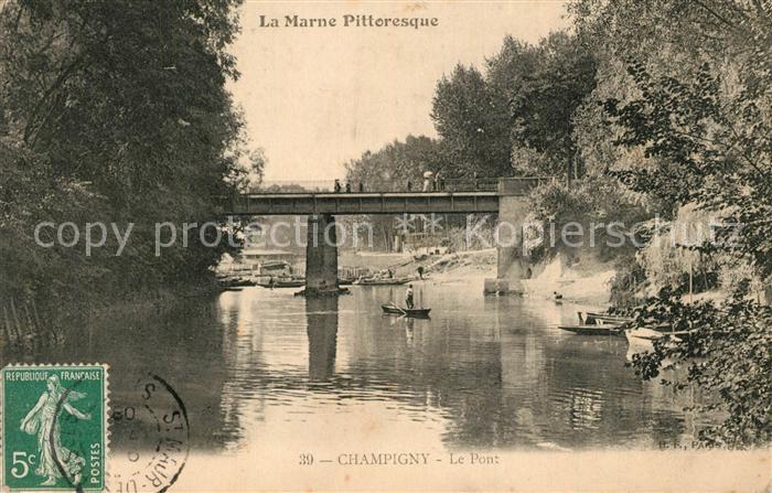 Champigny-sur-Marne Le Pont sur la rivière