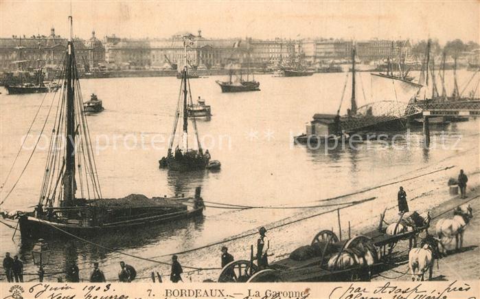 Bordeaux Panroama la Garonne Bateaux