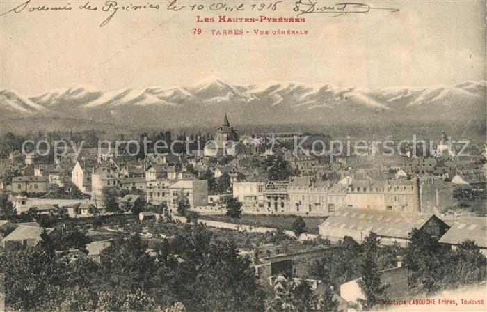 Tarbes Vue Generales et les Pyrénées
