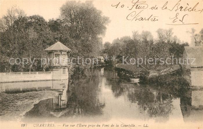 Chartres 28 Vue sur l'Eure prise du Pont de la Courtille