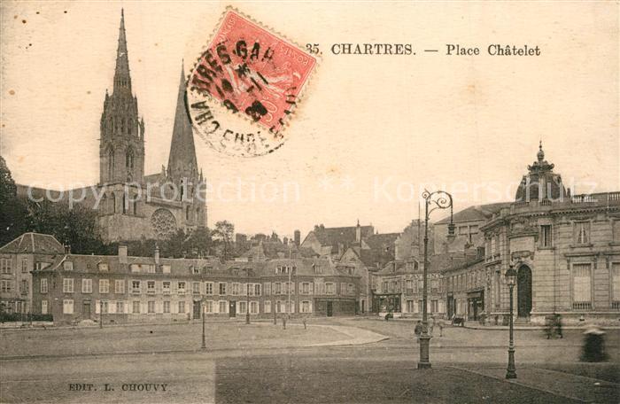 Chartres 28 Place chatelet Eglise