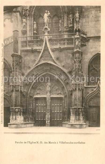 Villefranche-sur-Saone Porche de l'Eglise Notre Dame des Marais