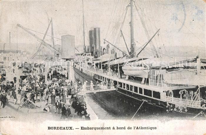Bordeaux Embarquement a bord de l'Atlantique
