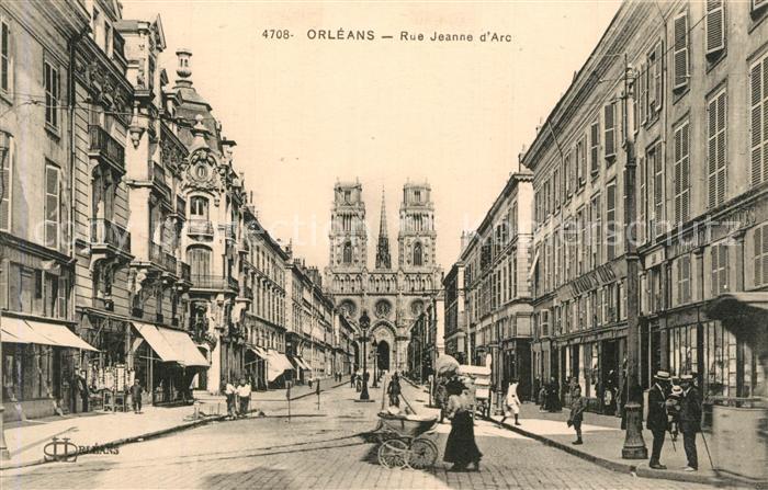 Orleans Loiret Rue Jeanne d Arc Cathedrale