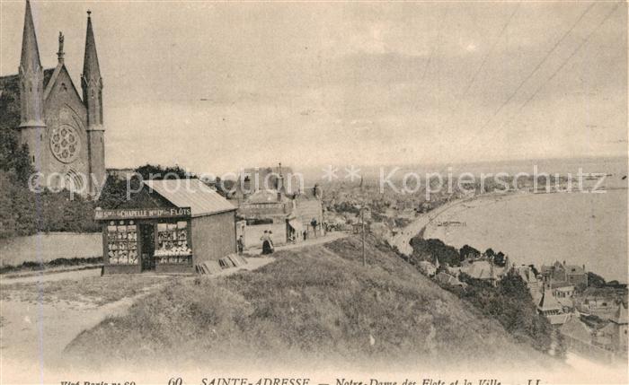 Sainte-Adresse Eglise Notre Dame des Flots et la ville