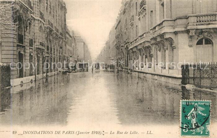 Paris Inondations Rue de Lille Hochwasser Katastrophe