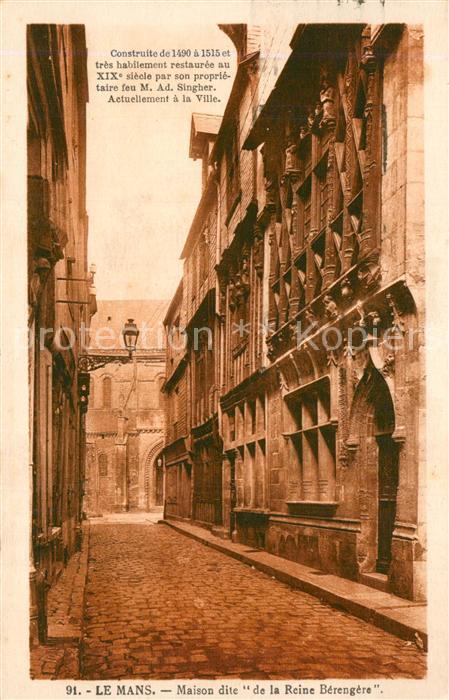Le Mans Sarthe Maison dite de la Reine Bérengère