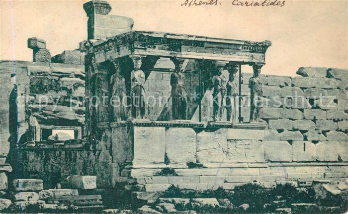 Athenes Athen Les Caryatides Acropole Tempel Akropolis