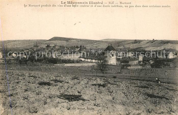Ige Saone-et-Loire Vue du village vignoble Collection Le Mâconnais illustré