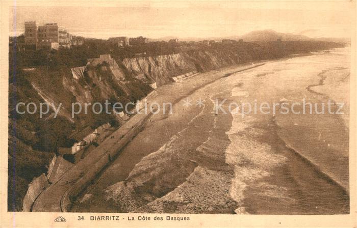 Biarritz Pyrenees Atlantiques Panorama Côte des Basques