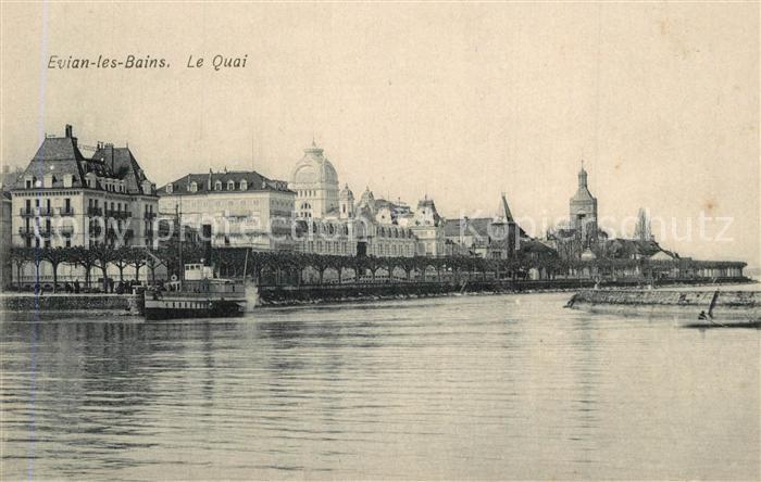 Evian-les-Bains Haute Savoie Le quai au Lac Leman Genfersee