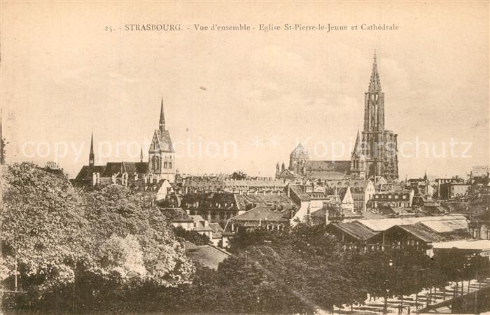Strasbourg Alsace Panorama Eglise Saint Pierre le Jeune e