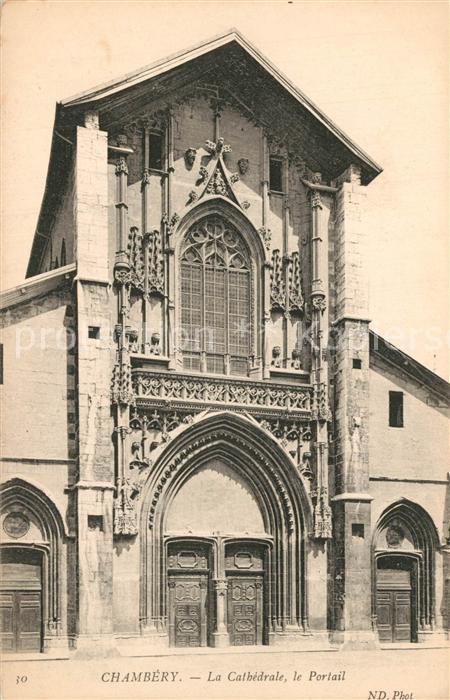 Chambery Savoie Cathedrale le portail